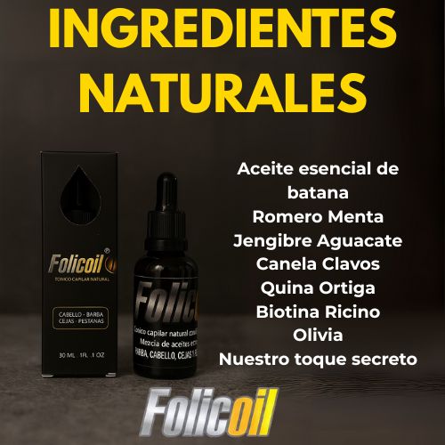 Tonico capilar FOLICOIL recupera tu cabello sin quimicos